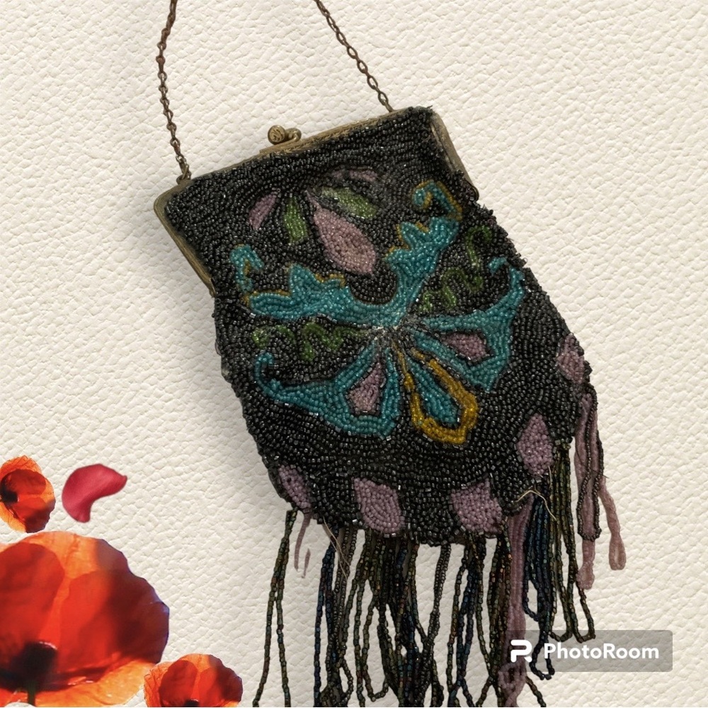 Phenomenal, Vintage, Beaded Handbag Belgium Art Glass Beads